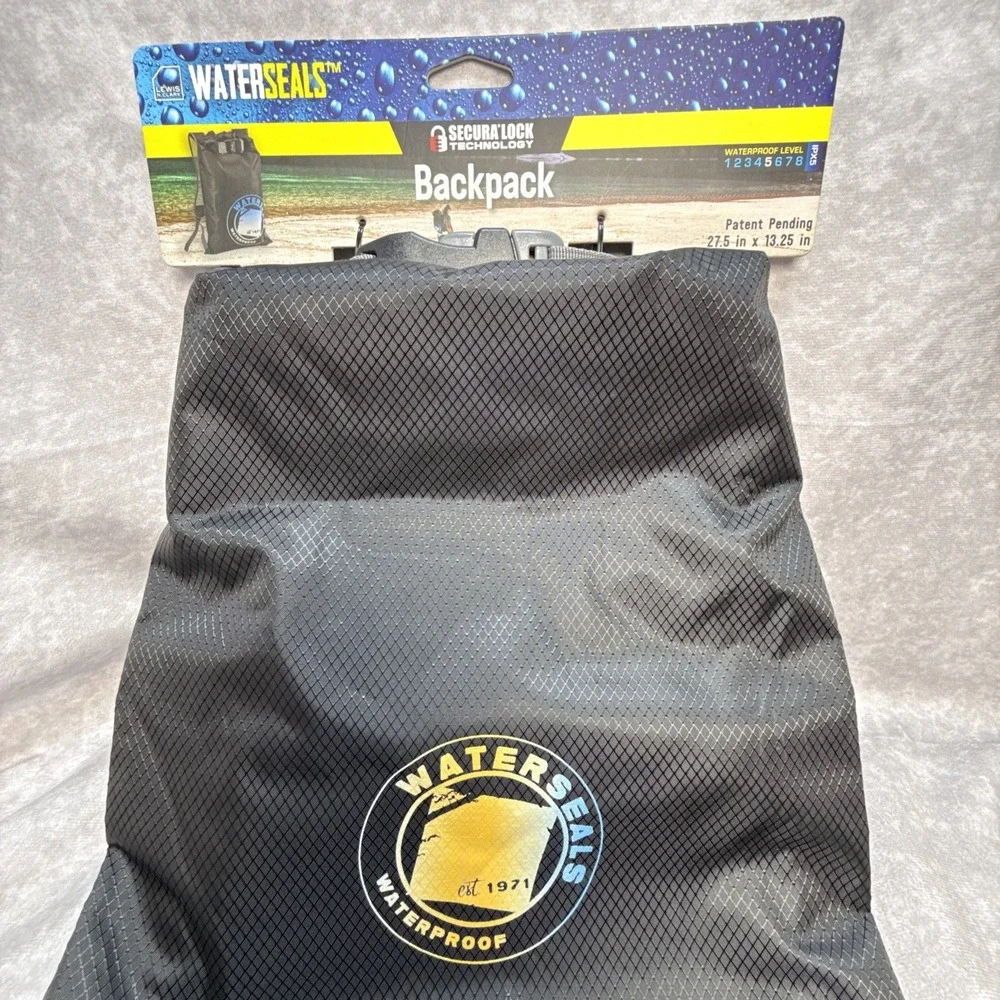 WaterSeals Locking Backpack + Waterproof Bag for Women & Men w Ripstop Material